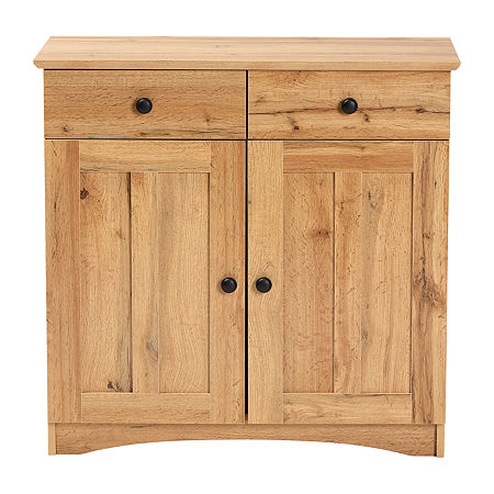 Lauren Living Room Collection Accent Cabinet, One Size, Brown -  Baxton Studio, 77502370018