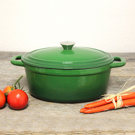 BergHOFF Neo 5-qt. Oval Cast Iron Casserole Dish, One Size, Green