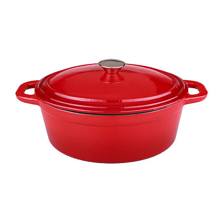 BergHOFF Neo 8-qt. Oval Cast Iron Casserole Dish, One Size, Red