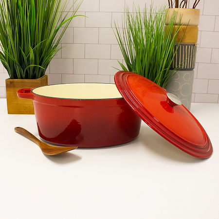 BergHOFF Neo 8-qt. Oval Cast Iron Casserole Dish, One Size, Red