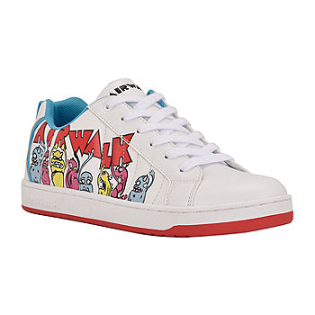 Debz Womens Sneakers, Color: White Monsters