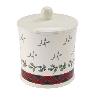 Spode Christmas Tree Tartan Hand Painted Bathroom Canister