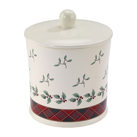 Spode Christmas Tree Tartan Hand Painted Bathroom Canister, One Size, Beige