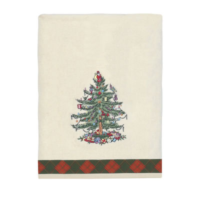 Spode Christmas Tree Tartan Holiday Bath Towel