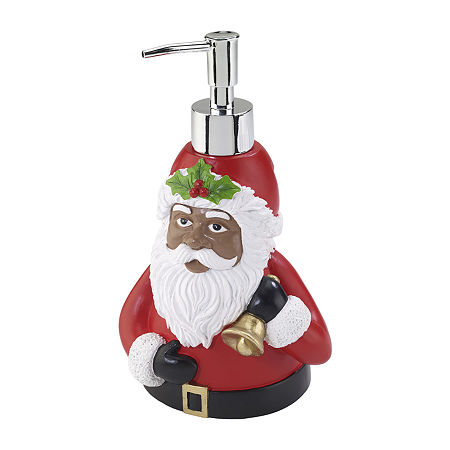 Avanti African American Santa Soap Dispenser, One Size, Red