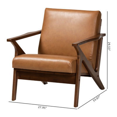 Bianca Living Room Collection Curved Slope-Arm Chair