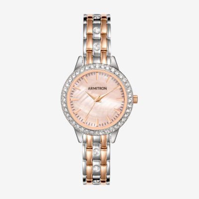 Armitron Womens Crystal Accent Two Tone Bracelet Watch 75/5802pmtr ...