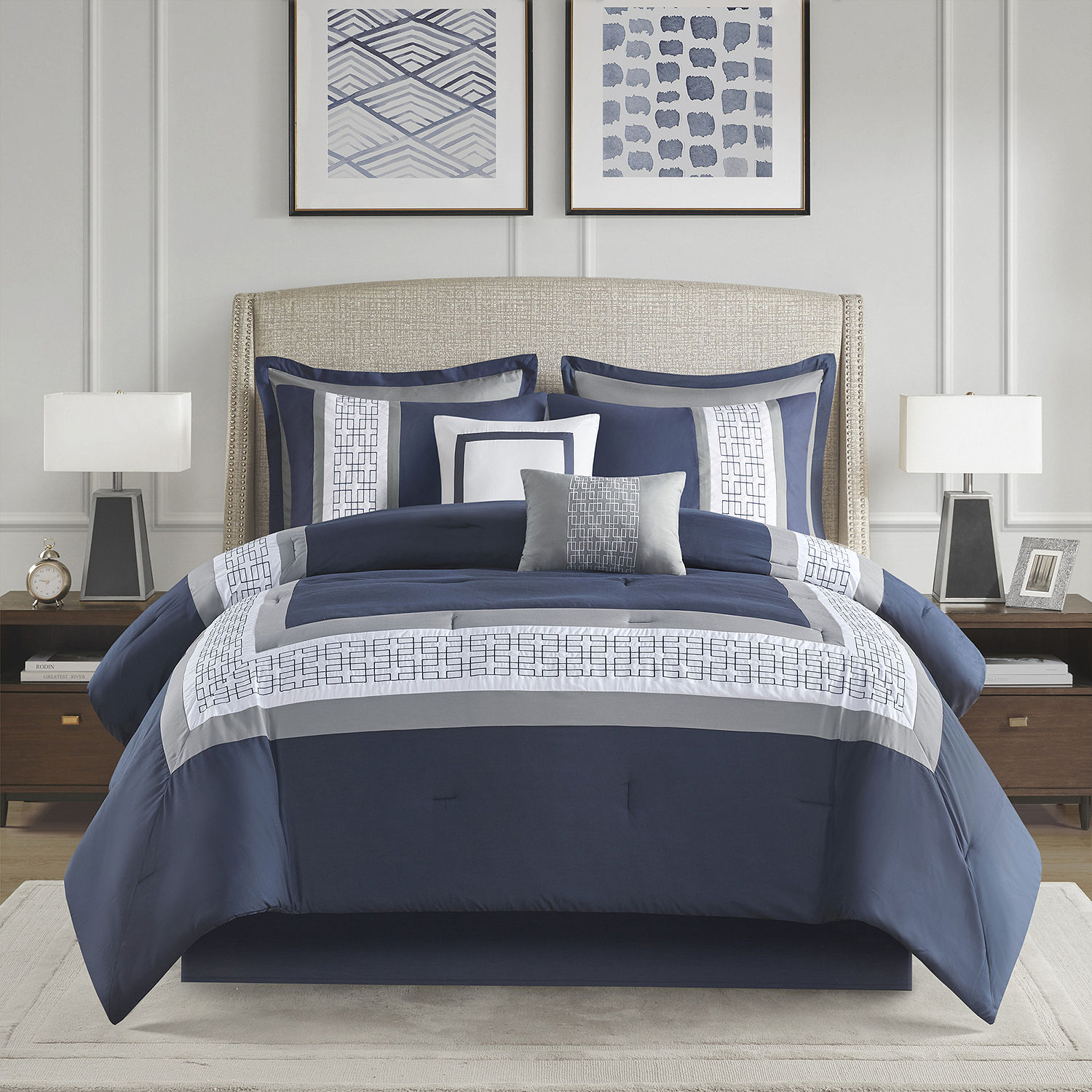 510 Design Kingwood 8-pc. Midweight Embroidered Comforter Set - JCPenney