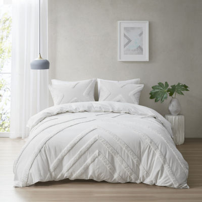 Urban Habitat Zane Cotton Duvet Cover Set, Color Ivory JCPenney