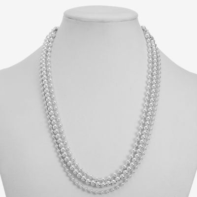 Liz Claiborne Womens Silver Tone 18 Inch Collar Necklace