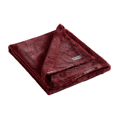 Eddie Bauer Corduroy Lightweight Throw, One Size, Red