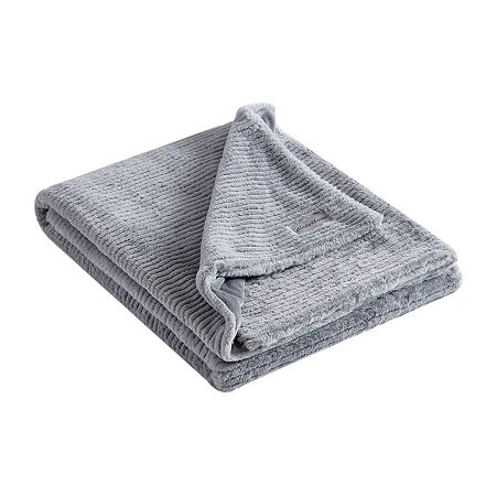 Eddie Bauer Corduroy Lightweight Throw, One Size, Gray