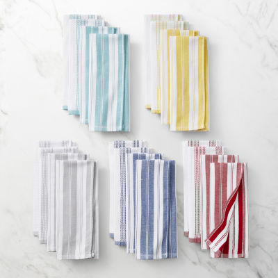 Cooks Striped Dual Purpose 4-Pc. Kitchen Towel Set