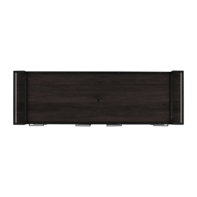 6 Drawer Contemporary Metal Wood Dresser