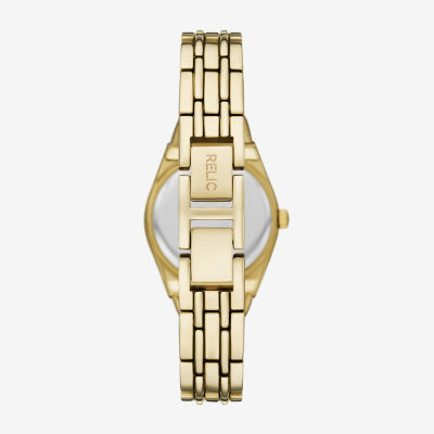 Relic By Fossil Womens Gold Tone Bracelet Watch Zr12672