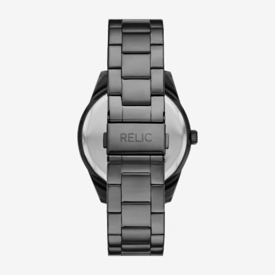 Relic By Fossil Mens Gray Stainless Steel Bracelet Watch Zr97020