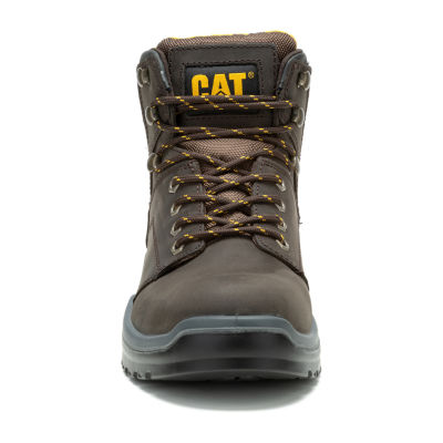 CAT Mens Slip Resistant Block Heel Work Boots