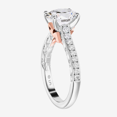 Star Wars Fine Jewelry "Ashoka Tano" Womens 1 7/8 CT. T.W. Lab Grown White Diamond 14K Two Tone Gold Oval Side Stone Engagement Ring