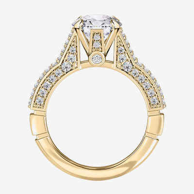 Star Wars Fine Jewelry The Millenium Falcon" (G / I1)" Womens 2 1/6 Ct. T.W. Lab Grown White Diamond 14K Gold Round Side Stone Engagement Ring