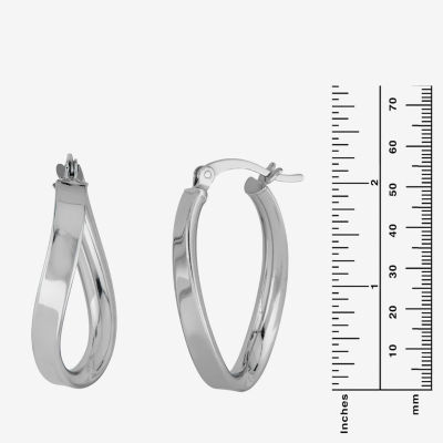 Sterling Silver Twisted Hoop Earrings