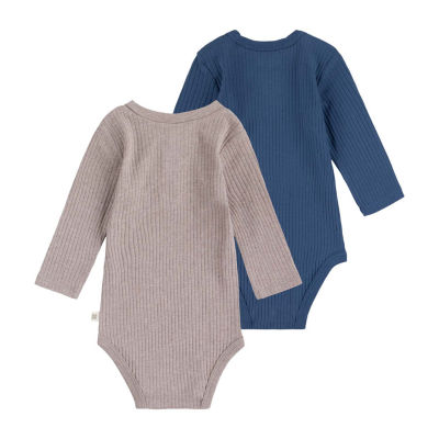 Huggies Baby Boys Crew Neck Long Sleeve Rib 2-pc. Bodysuit