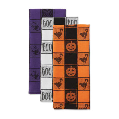 Design Imports Halloween Woven 3-pc. Dish Cloth