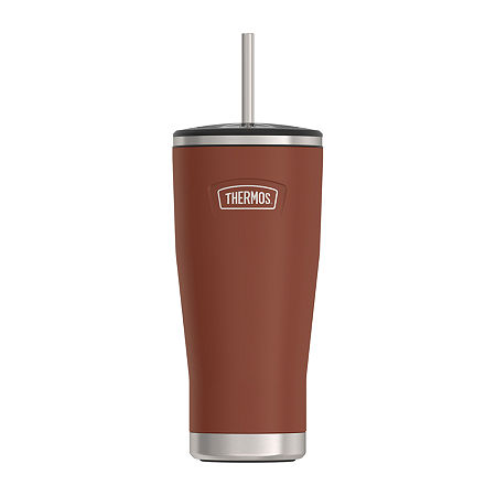 Thermos Icon Stainless Steel 24oz. Cold Tumbler With Lid And Straw, One Size, Brown