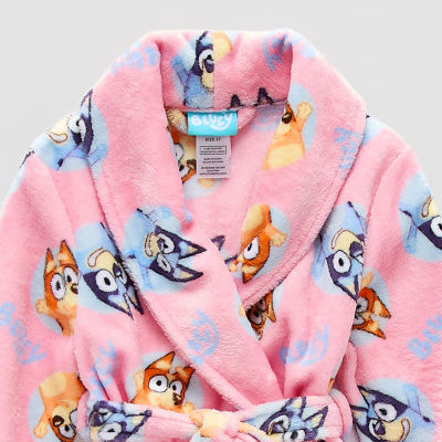 Toddler Girls Mid Length Long Sleeve Bluey Robe