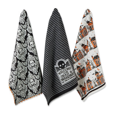 Design Imports Haunted Halloween 3-pc. Dish Cloths