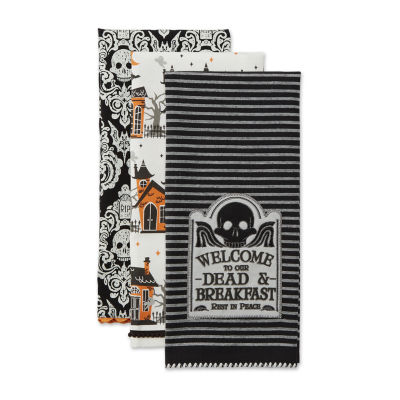 Design Imports Haunted Halloween 3-pc. Dish Cloths