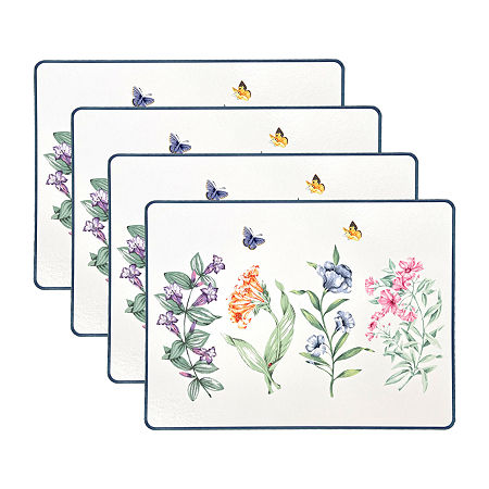 Lenox Butterfly Meadow Garden 4-pc. Placemats, One Size, Multiple Colors