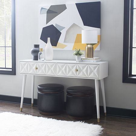 Imperial 2-Drawer Console Table, One Size, White