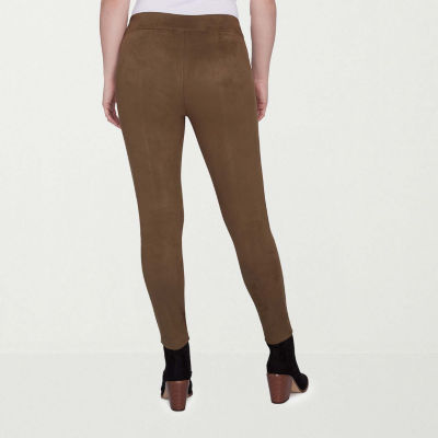 Hearts Of Palm Womens Mid Rise Straight Pull-On Pants