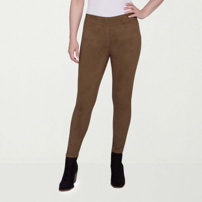 Hearts Of Palm Womens Mid Rise Straight Pull-On Pants