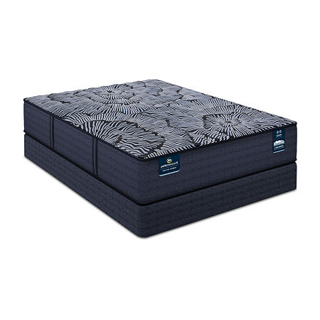 Serta Quilted Perfect Sleeper X Hybrid Knox 13.5 Firm Tight Top - Mattress + Box Spring, Twin Xl, Blue