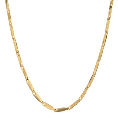 Mens Stainless Steel & Gold-Tone IP 24" 3mm Link Chain