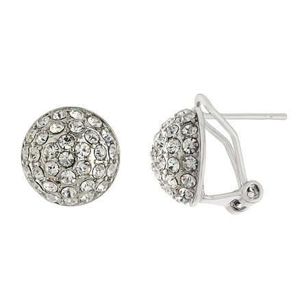 Sparkle Allure Crystal Pure Silver Over Brass 12mm Stud Earrings, One Size