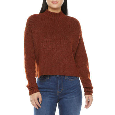 Arizona Juniors Womens Mock Neck Long Sleeve Pullover Sweater, Color ...