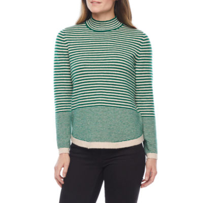 liz claiborne womens crew neck striped pullover sweater