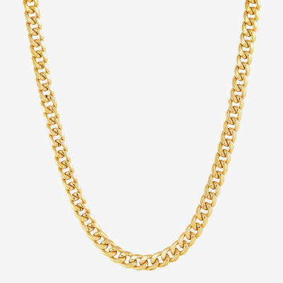 14K Gold Inch Hollow Curb Chain Necklace