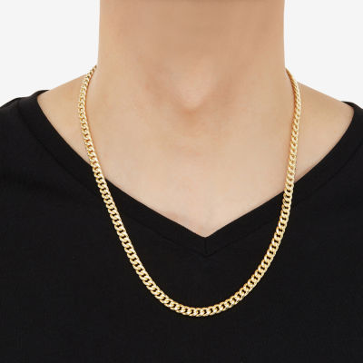 14K Gold Inch Hollow Curb Chain Necklace