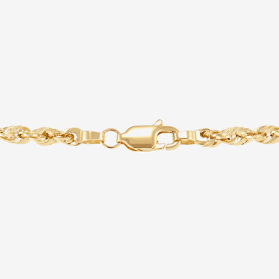 14K Gold Inch Hollow Rope Chain Necklace