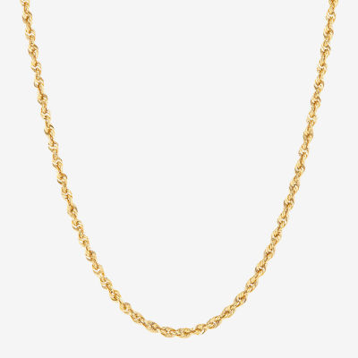 14K Gold Inch Hollow Rope Chain Necklace