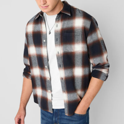Arizona Mens Long Sleeve Regular Fit Big and Tall Flannel Shirt