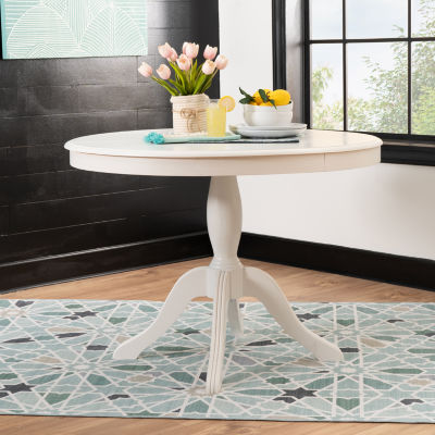 Linon Newbern Round Wood-Top Dining Table