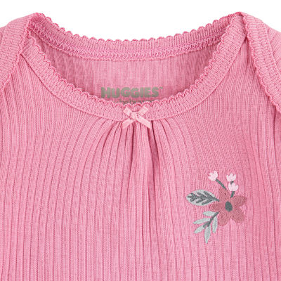 Huggies Baby Girls 2-pc. Crew Neck Long Sleeve Bodysuit