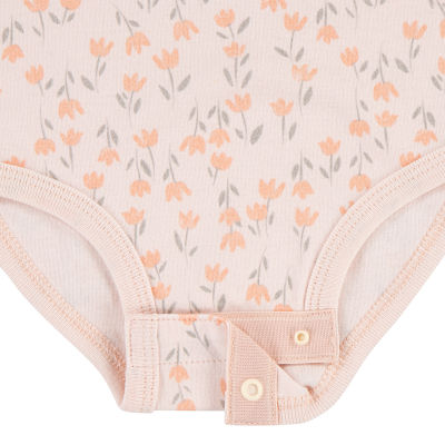 Huggies Baby Girls Crew Neck Short Sleeve 3-pc. Bodysuit