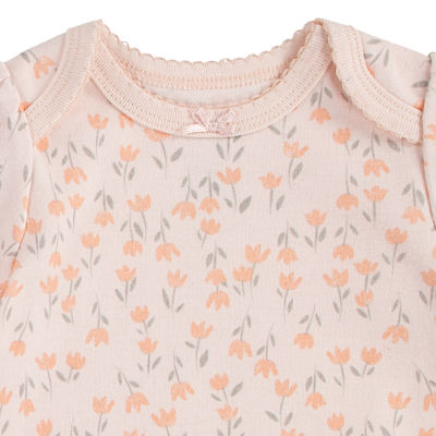 Huggies Baby Girls Crew Neck Short Sleeve 3-pc. Bodysuit