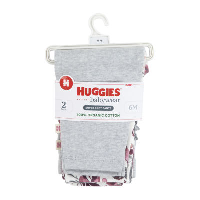 Huggies Baby Girls Mid Rise Straight Regular Fit Pull-On Pant