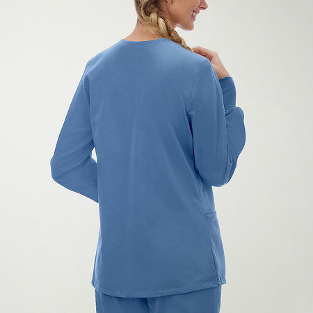 Fundamentals By White Swan 14740 Warm-Up Womens Scrub Jacket, X-small, Blue